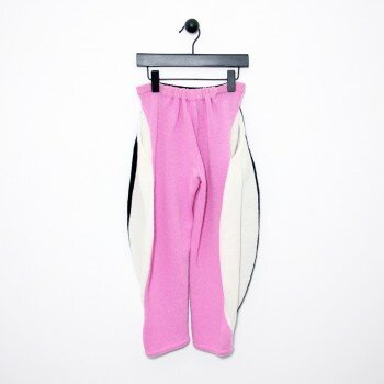 A LITTLE ADHOLA PINK KNIT TROUSERS FRONT